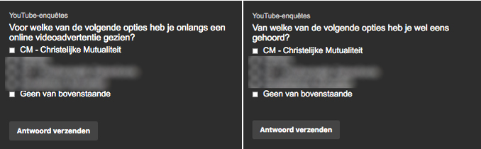 YouTube-enquetes