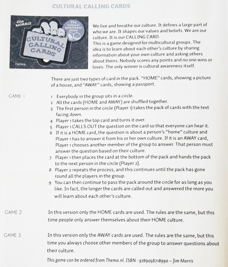 cultural calling cards
