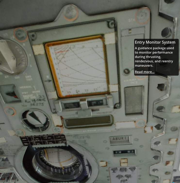 Interieur van de Apollo 11