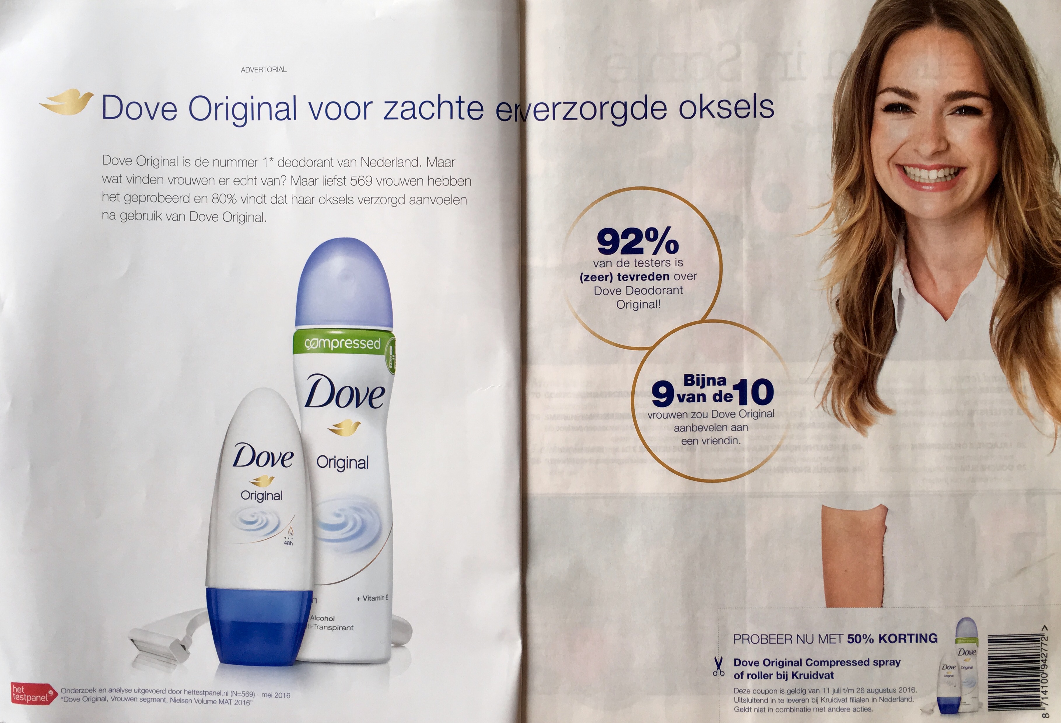 Het wetenschappelijk psychologische voordeel van een productfoto in jouw advertentie - Dove
