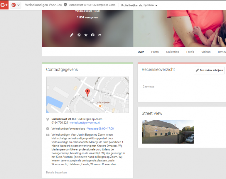 Google mijn bedrijf - google +