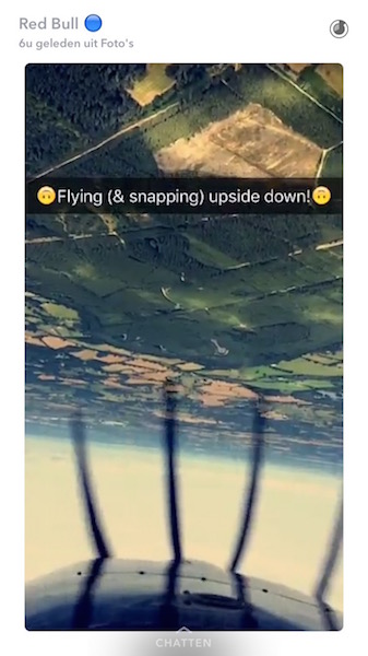 red bull snapchat uit vliegtuig