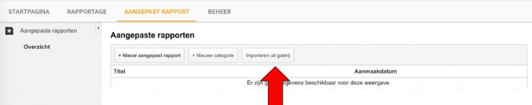 Aangepast rapport importeren uit Gallerij
