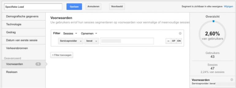 Afbeelding 8 Segment met specifike Lead