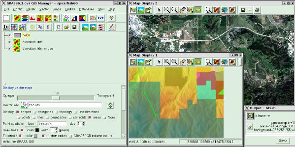 GRASS 6.1 GIS Manager (screenshot: M. Neteler)