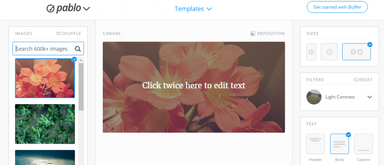 Pablo image tool van Buffer