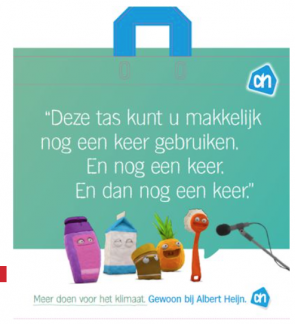De slogan van Albert Heijn: Gewoon bij Albert Heijn.