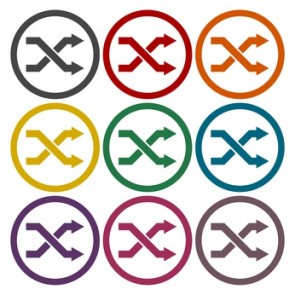 Vector shuffle icons set