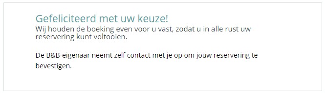 Gefeliciteerd met uw keuze