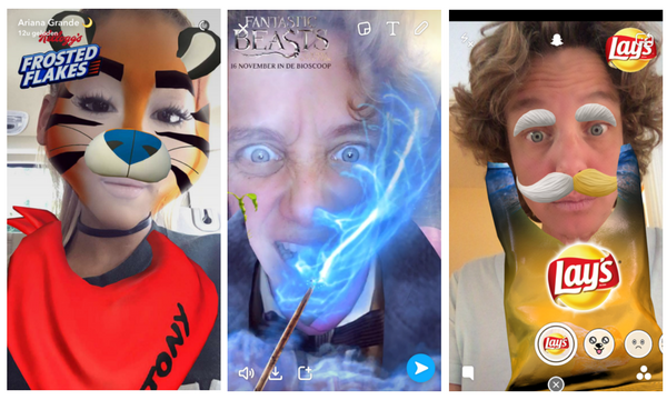 Snapchat branded lenzen