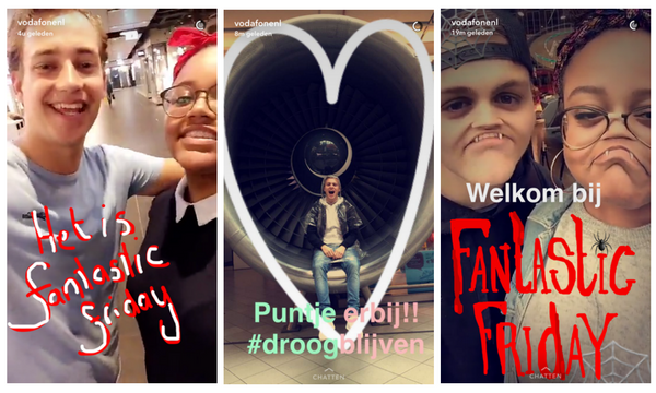 vodafone nederland snapchat