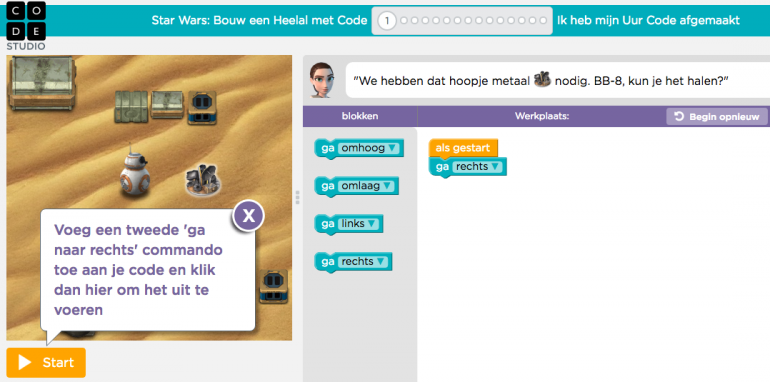 code.org leren programmeren