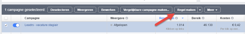 Facebook regel