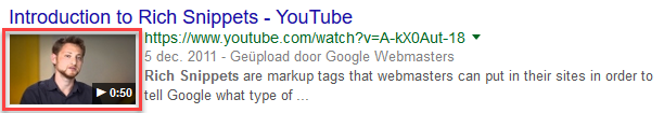 video SEO rich snippets