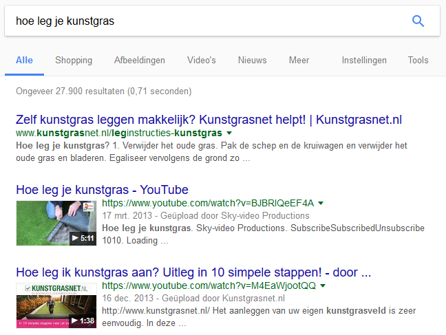 seo voor video google zoekresultaten