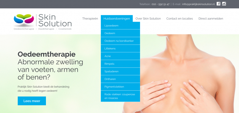 SEO in de zorg - Skin Solution huidtherapie