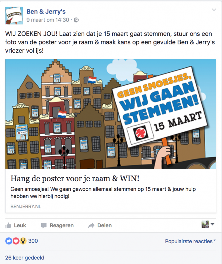 Verkiezingen Ben & Jerry's
