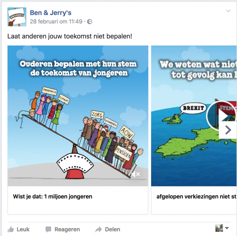 Verkiezingen Ben & Jerry's