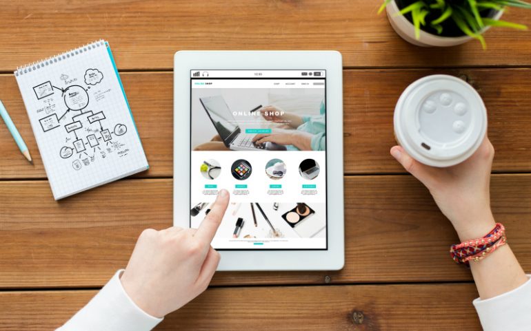 webshop tablet