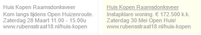 woning verkopen google adwords