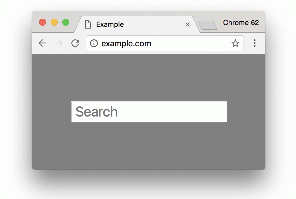 Animatie van veiligheidsmelding in Google Chrome 62