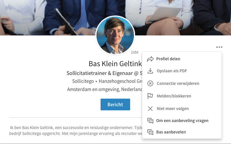 Om een referentie vragen op LinkedIn