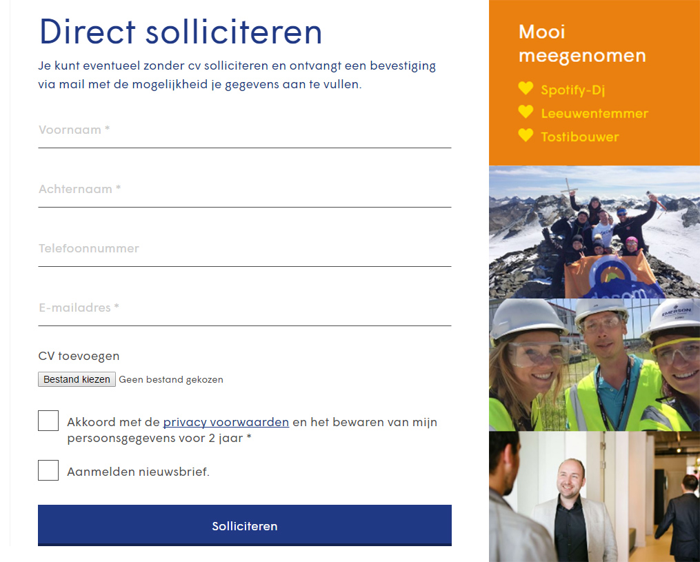 Solliciteren Decom