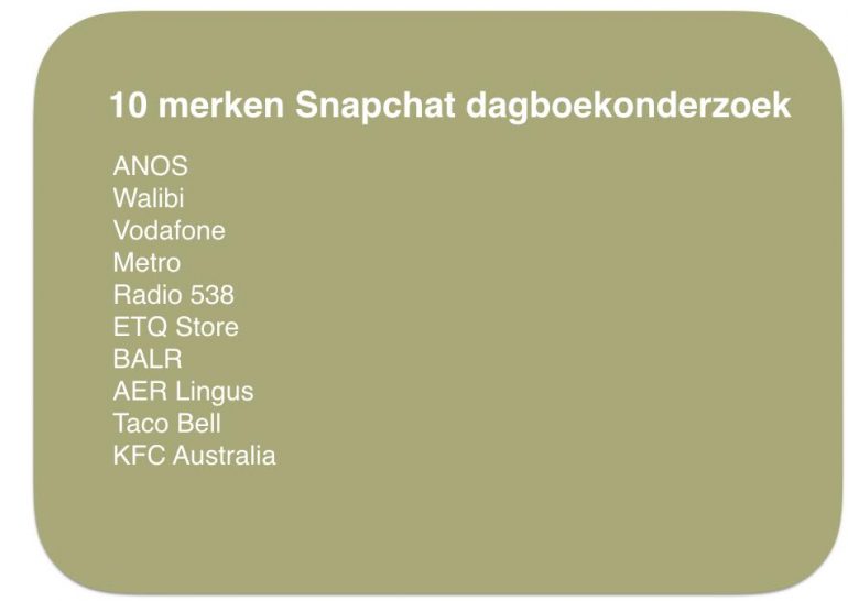 snapchat onderzoek
