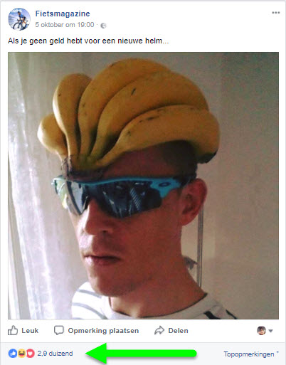 Wees creatief met een bananenhelm.