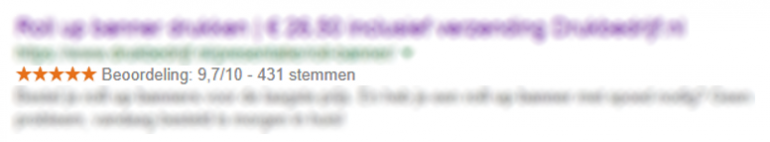 review snippet google