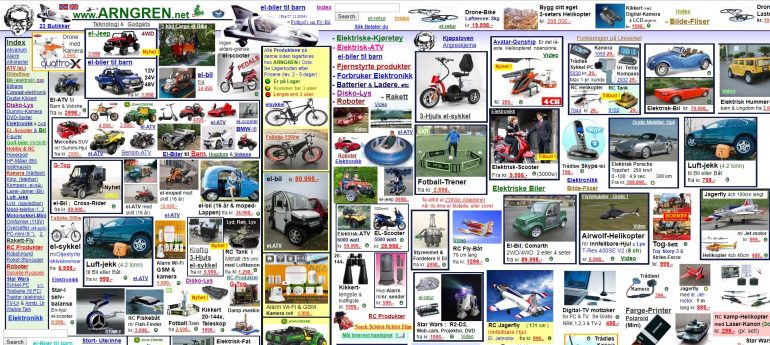 Voorbeeld slechte websitestructuur