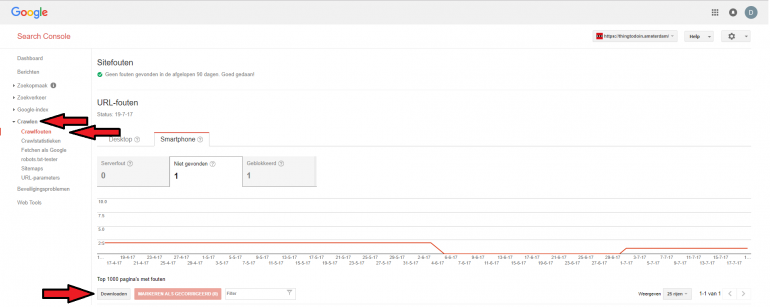 Google Search Console crawl errors