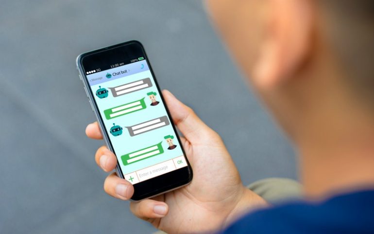 chatbot in hand