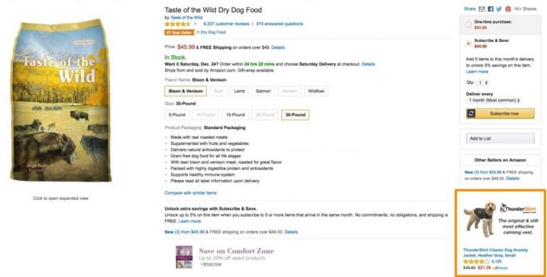 Product display ads
