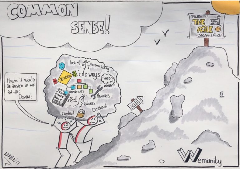 cartoon agile transformatie