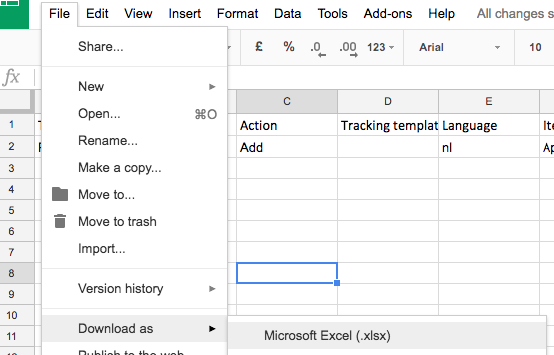 download het spreadsheet als Excel