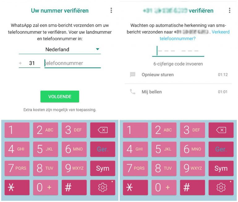 Nummer verifiëren WhatsApp