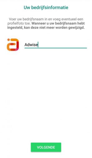 bedrijfsinformatie whatsapp business