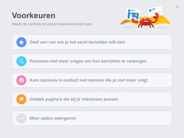 facebook voorkeuren aanpassen