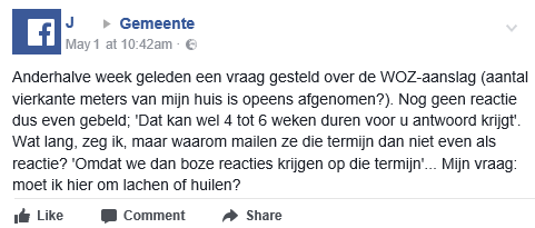 vraag aan gemeente