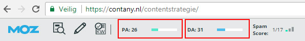 Domein Autoriteit en Pagina Autoriteit