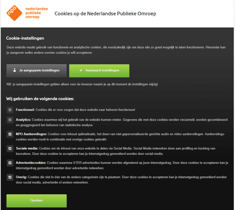 cookies NPO