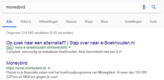 Adwords Concurrentie