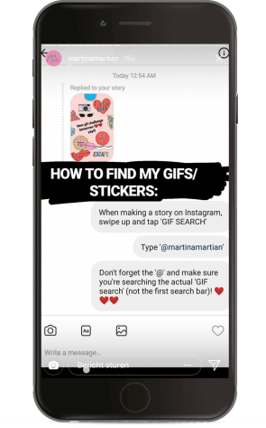 Eigen gifjes gebruiken in Stories