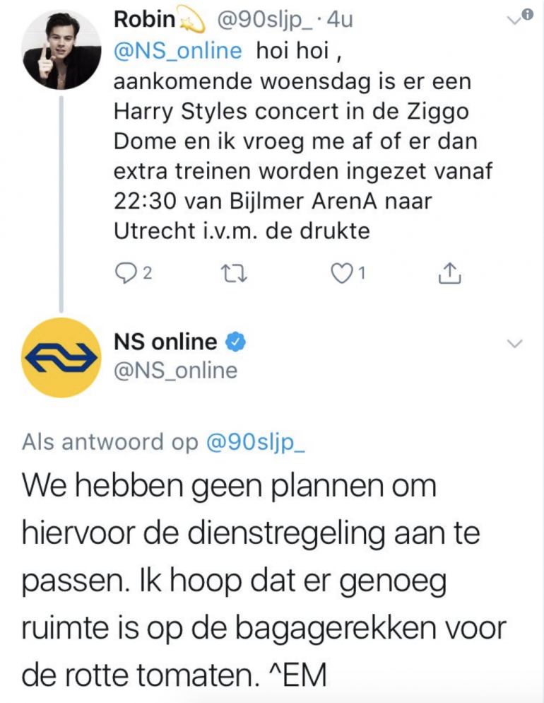 NS opvallend gedrag social media
