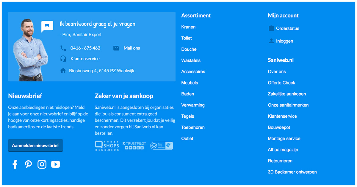 Winkelwagen Productexpert Saniweb