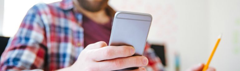 man smartphone