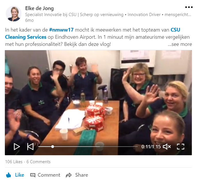 linkedin video vlog