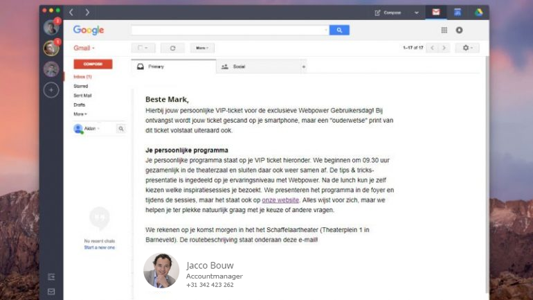 Voorbeeldmail marketing automation