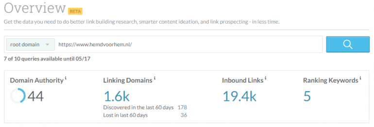 moz link explorer